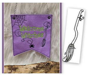 Stickdatei - Besen Doodle